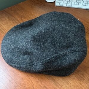 Stetson Men's Wool Newsboy Flat Hat Cap Charcoal Gray